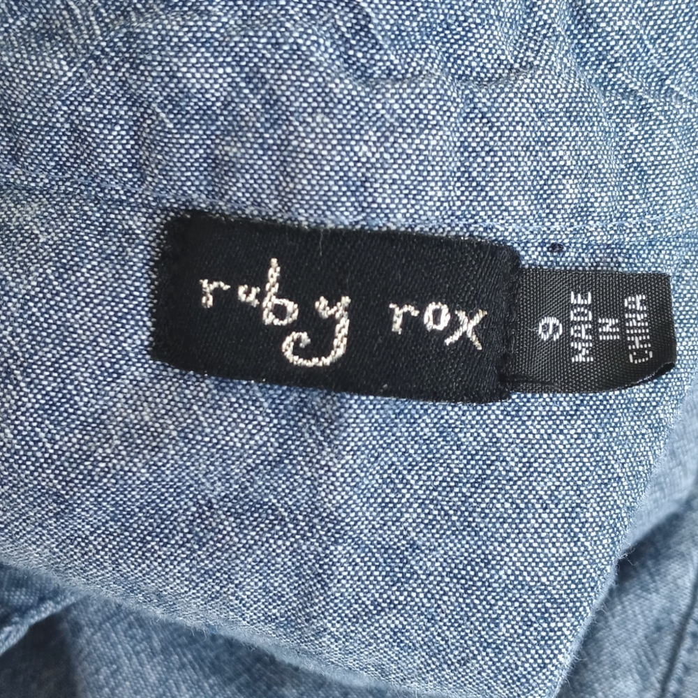 Ruby Rose Women's Soft Denim Blue Shirt 3/4 - Full Sleeve Dress Size 9 - Picture 2 of 13
